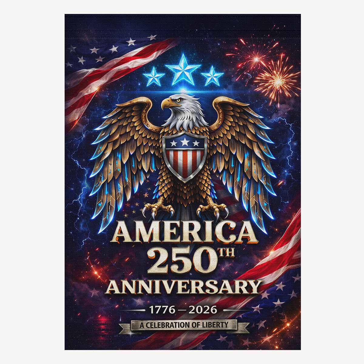 Patriotic Eagle Fireworks USA Independence Garden Flag Decor