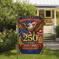 America 250 Years Garden Flag 1776–2026 Patriotic Eagle Anniversary Decor