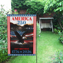 America 250 Garden Flag Patriotic Eagle Fireworks 250th Birthday USA 1776-2026 Independence Decor