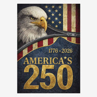 America’s 250 House Flag 1776–2026 Patriotic Eagle USA Banner