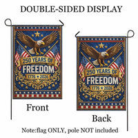 250 Years of Freedom Garden Flag Patriotic Eagle USA 1776-2026 Decor