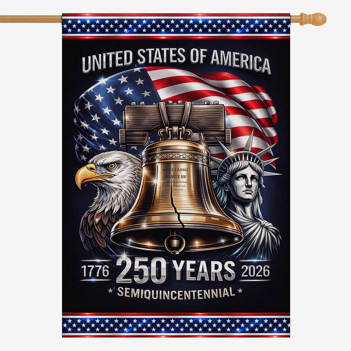 America 250 House Flag ΓÇô 1776ΓÇô2026 United States Semiquincentennial