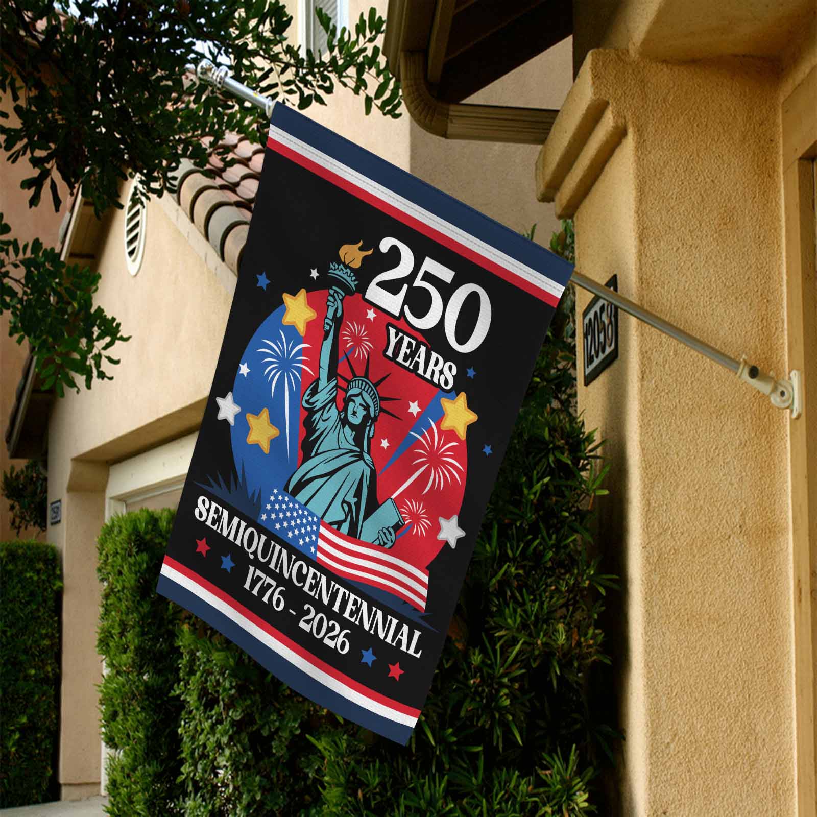 America 250 Garden Flag – Semiquincentennial 250 Years Statue of Liberty 1776–2026