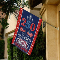 Christian America 250 House Flag – Blessed Nation Patriotic Faith Decor