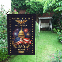 United States 250 Years Garden Flag – Capitol Fireworks Patriotic Decor