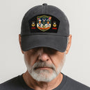 Custom Ranks & Text Premium Washed Denim Cap DC014