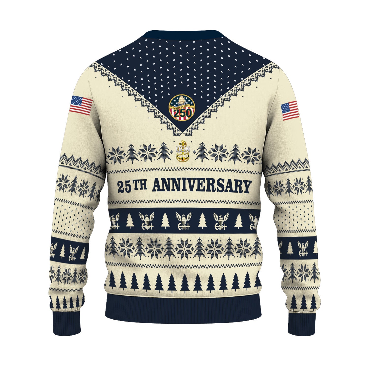 Personalized US Navy Christmas Ugly Sweater UST019