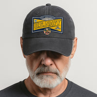 Custom Ranks & Text Premium Washed Denim Cap DC016