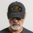 Premium Washed Denim Cap – Embroidered-Effect Print DC003