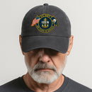 Custom Ranks & Text Premium Washed Denim Cap DC012