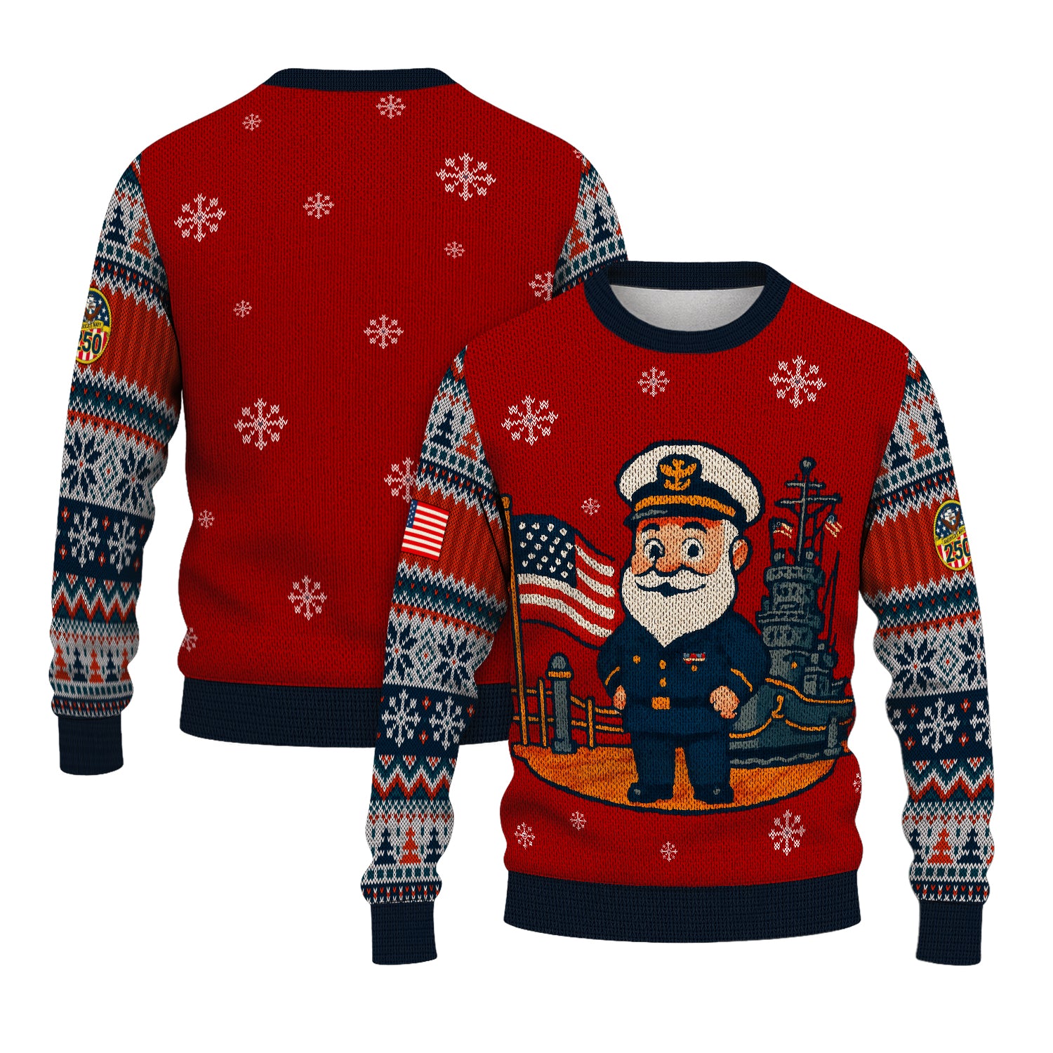 US Navy Christmas Ugly Sweater