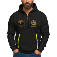 Personalized US Navy Quater Zip Hoodie JQZ04