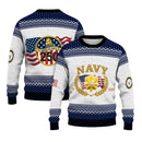 Personalized US Navy Christmas Ugly Sweater TUST10