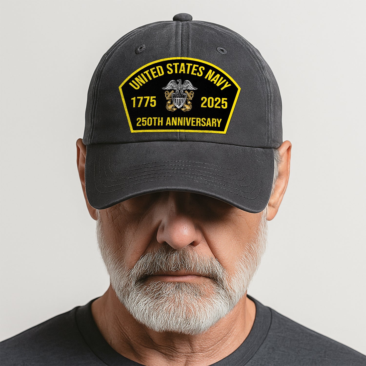 Custom Ranks & Text Premium Washed Denim Cap DC008