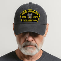 Custom Ranks & Text Premium Washed Denim Cap DC008