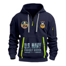 Personalized US Navy Quarter Zip Hoodie TQZ07