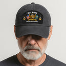 Custom Ranks & Text Premium Washed Denim Cap DC009