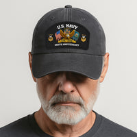 Custom Ranks & Text Premium Washed Denim Cap DC009