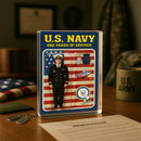 Personalized Acrylic Plaque with Chief Service Dress Uniform