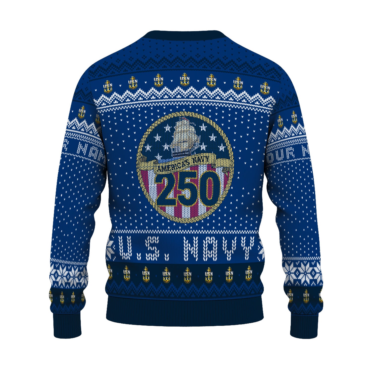 Personalized US Navy Christmas Ugly Sweater UST018