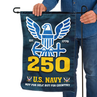 US Navy Est 1775 Not For Self, But For Country Garden Flag Twin-Side Printing
