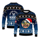 Personalized US Navy Christmas Ugly Sweater JUST07