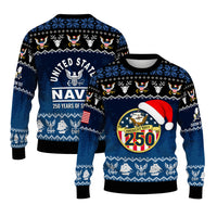 Personalized US Navy Christmas Ugly Sweater JUST07