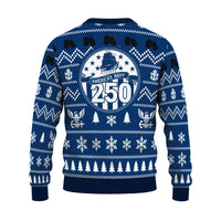 Personalized 250th US Navy Christmas Ugly Sweater UST016