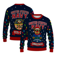 US Navy 1775 - 2025 Christmas Ugly Sweater