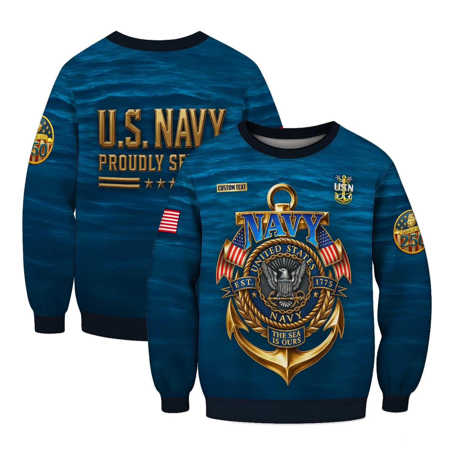 Personalized US Navy Sweatshirt TSTS03