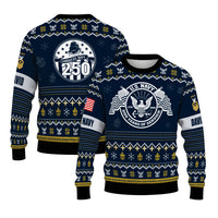 Personalized US Navy Christmas Ugly Sweater UST004