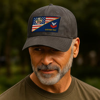 Custom Ranks & Text Premium Washed Denim Cap DC017