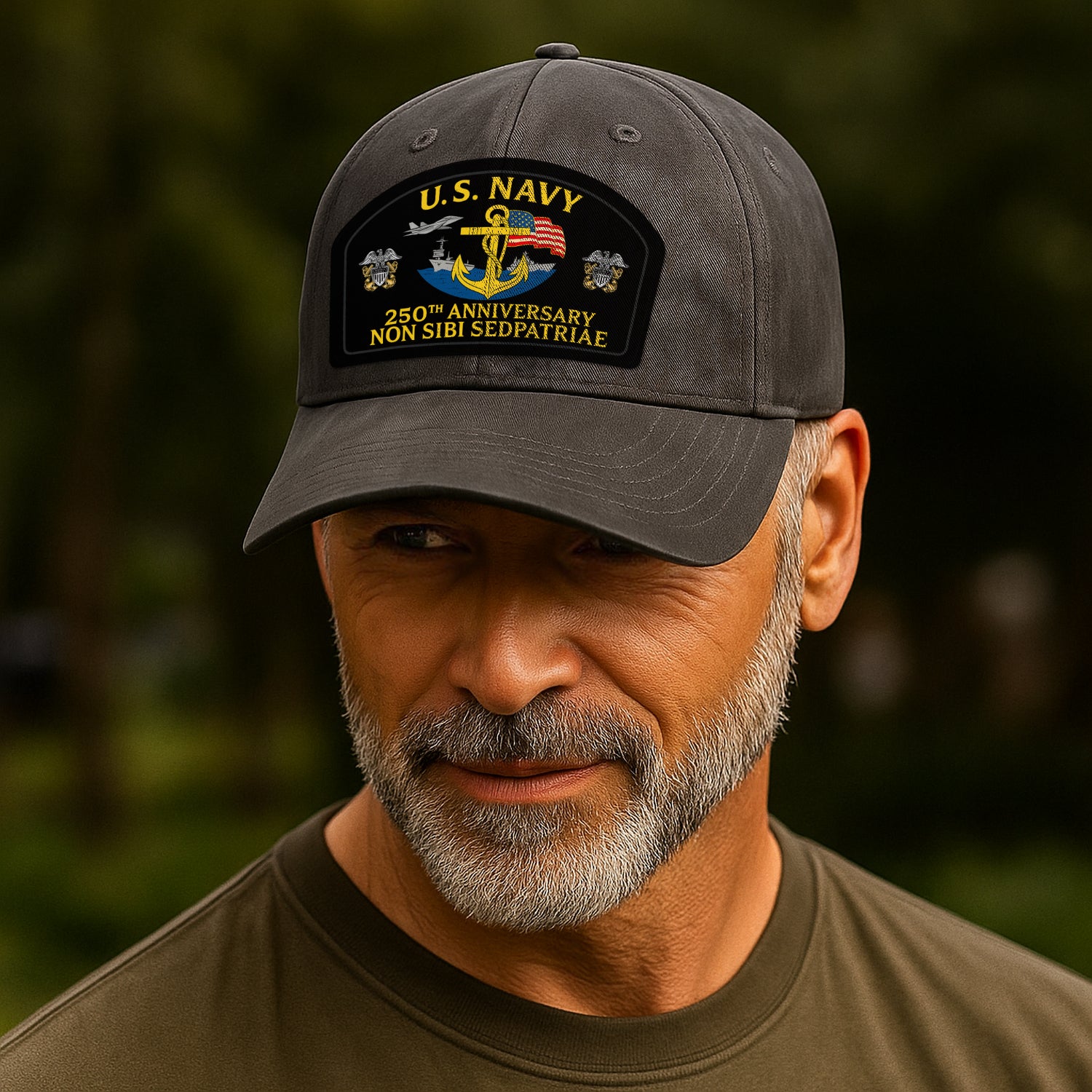 Custom Ranks & Text Premium Washed Denim Cap DC010