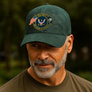 Custom Ranks & Text Premium Washed Denim Cap DC012