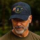 Custom Ranks & Text Premium Washed Denim Cap DC012