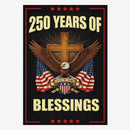 America 250 House Flag 250 Years of Blessings Christian Patriotic Eagle 1776-2026