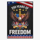 America 250 House Flag 250 Years of Freedom Patriotic Eagle Cross 1776-2026 Banner