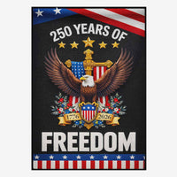 America 250 House Flag 250 Years of Freedom Patriotic Eagle Cross 1776-2026 Banner