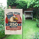 USA 250 Years Independence Garden Flag Patriotic American Eagle