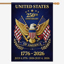 United States 250th Anniversary House Flag – 1776–2026 Decor