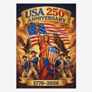USA 250 House Flag Statue of Liberty Patriotic Independence Decor