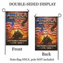 America 250 Home of the Brave Garden Flag – 1776–2026 Patriotic Military Tribute Yard Decor