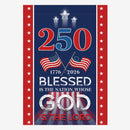 Christian America 250 House Flag – Blessed Nation Patriotic Faith Decor