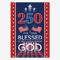 Christian America 250 House Flag – Blessed Nation Patriotic Faith Decor