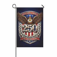 USA 250 Anniversary Garden Flag 1776–2026 Patriotic Eagle Shield Decor