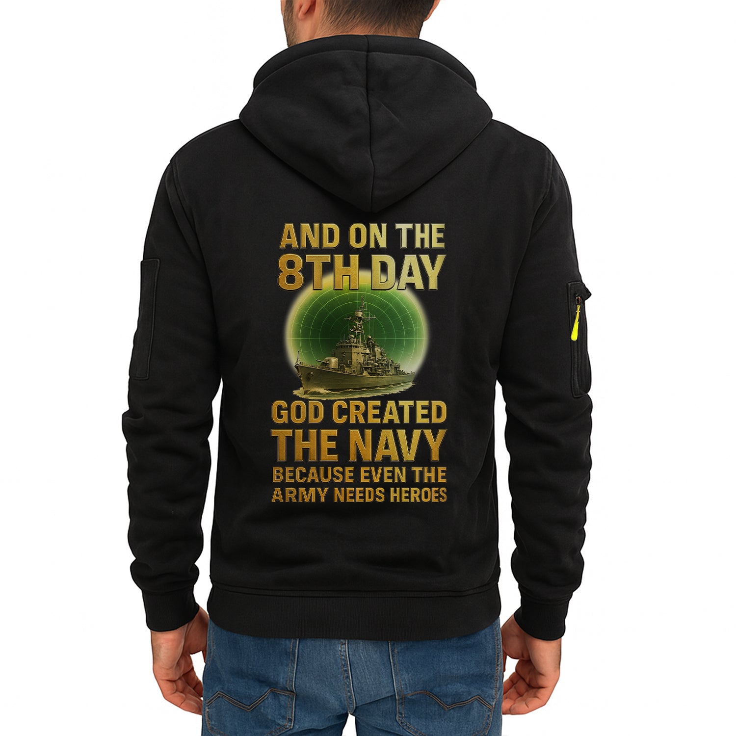 Personalized US Navy Quater Zip Hoodie JQZ08