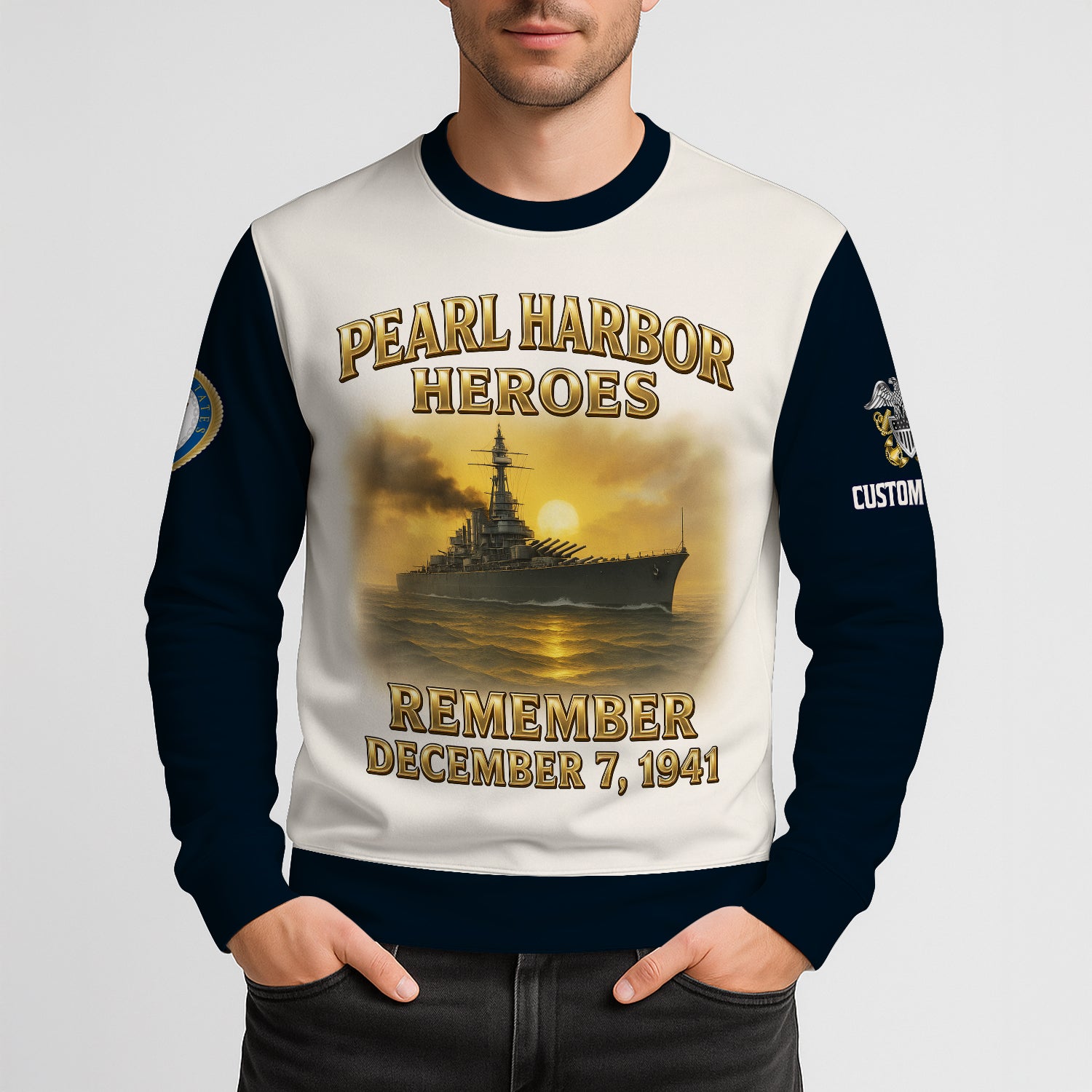 Personalized US Navy Sweatshirt JSTS04