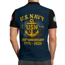 US Navy Polo Shirt – Custom Rank & Text