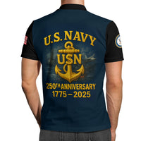 US Navy Polo Shirt – Custom Rank & Text