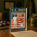 Custom Acrylic Plaque with Service Dress White Uniform